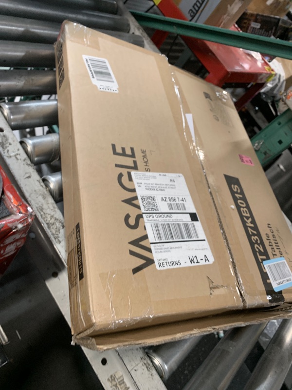 Photo 1 of (MISSING A LEG) VASAGLE MAEZO Collection - Side Table, 2-Tier Small Round End Table, Nightstand with Tapered Legs, Curved Transitions, for Small Spaces, Living Room, Bedroom, Rustic Walnut ULET283T41