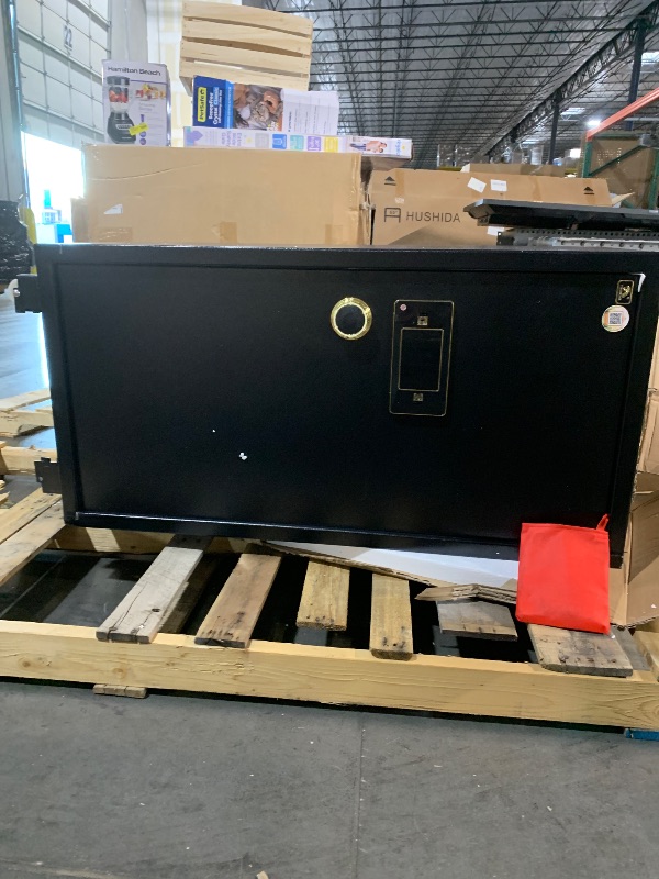 Photo 1 of ***DAMAGED - SEE NOTES/PICTURES***
6.1 Cuft Large Home Safes Water and Fireproof with Digital Keypad & Key Lock, Fire Security Safe with 3 Removable Shelves, Fireproof Safe Home for Money Documents Jewelry, 27.56"H x13.78"W x 11.81"D