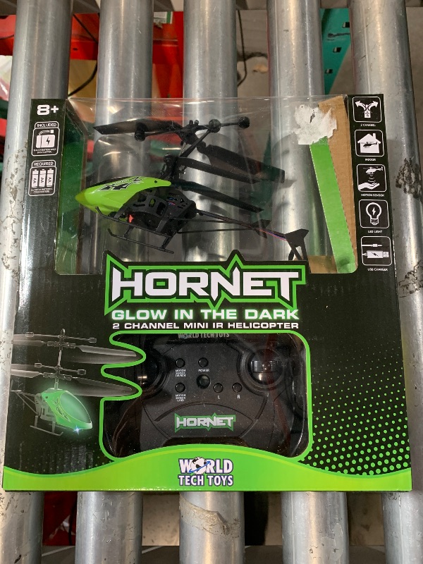 Photo 1 of ***STOCK PHOTO FOR REFERENCE ONLY***
World Tech Toys Hornet Glow in the Dark 2CH IR Helicopter