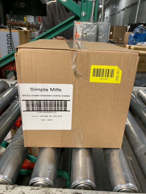 Photo 1 of ***BEST BY: 04/01/2026*** Simple Mills Almond Flour Crunchy Cookies, Double Chocolate Chip - Gluten Free, Vegan, Healthy Snacks, Made with Organic Coconut Oil, 5.5 Ounce (Pack of 6)