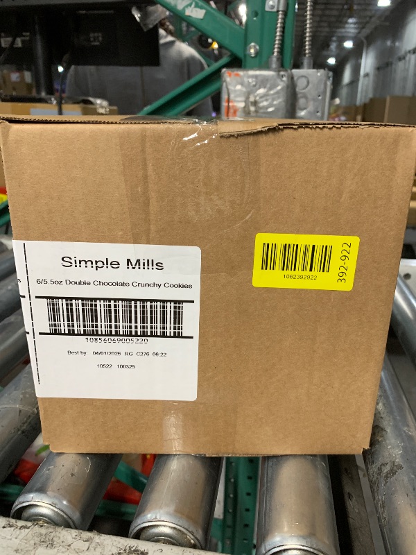 Photo 1 of ***BEST BY: 04/01/2026*** Simple Mills Almond Flour Crunchy Cookies, Double Chocolate Chip - Gluten Free, Vegan, Healthy Snacks, Made with Organic Coconut Oil, 5.5 Ounce (Pack of 6)