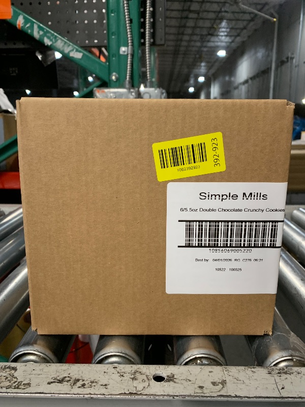 Photo 1 of ***BEST BY: 04/01/2026*** Simple Mills Almond Flour Crunchy Cookies, Double Chocolate Chip - Gluten Free, Vegan, Healthy Snacks, Made with Organic Coconut Oil, 5.5 Ounce (Pack of 6)