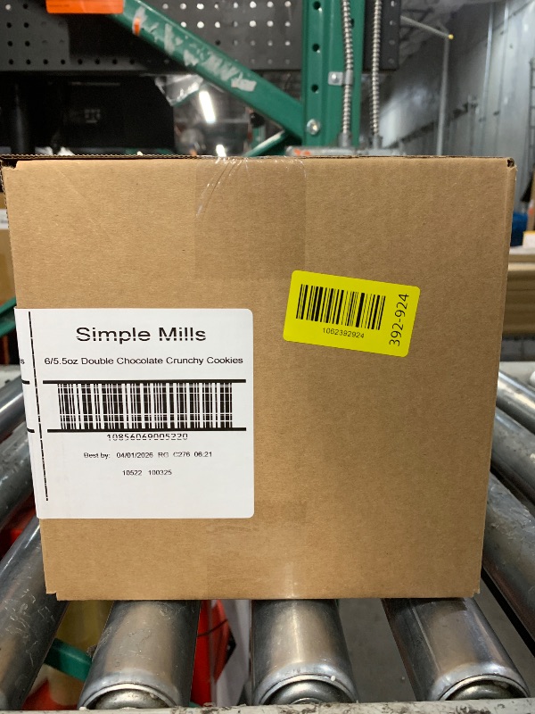 Photo 1 of ***BEST BY: 04/01/2026*** Simple Mills Almond Flour Crunchy Cookies, Double Chocolate Chip - Gluten Free, Vegan, Healthy Snacks, Made with Organic Coconut Oil, 5.5 Ounce (Pack of 6)