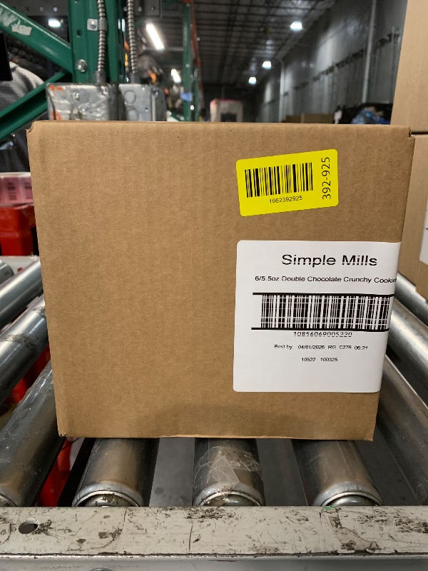 Photo 1 of ***BEST BY: 04/01/2026*** Simple Mills Almond Flour Crunchy Cookies, Double Chocolate Chip - Gluten Free, Vegan, Healthy Snacks, Made with Organic Coconut Oil, 5.5 Ounce (Pack of 6)