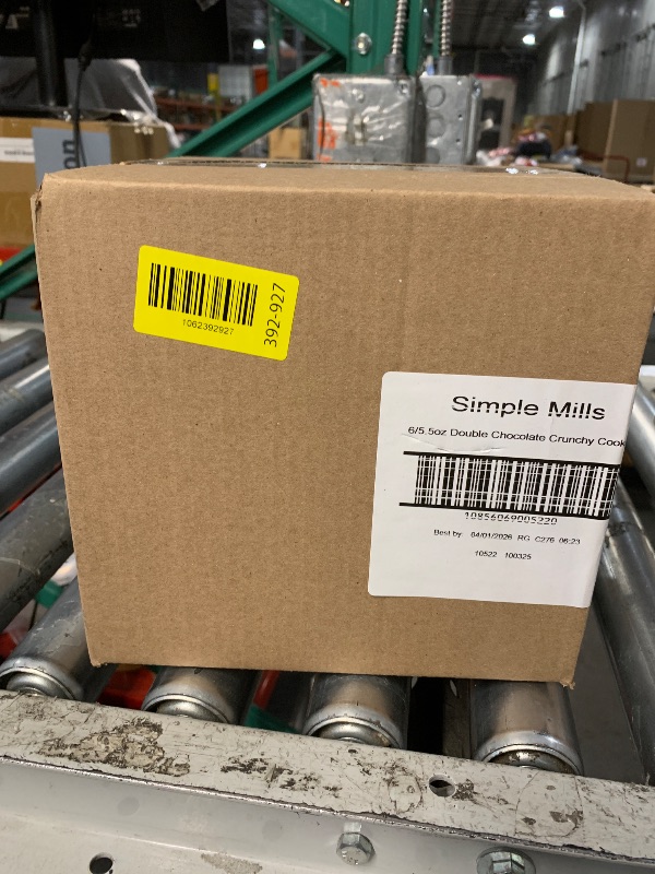 Photo 1 of ***BEST BY: 04/01/2026*** Simple Mills Almond Flour Crunchy Cookies, Double Chocolate Chip - Gluten Free, Vegan, Healthy Snacks, Made with Organic Coconut Oil, 5.5 Ounce (Pack of 6)