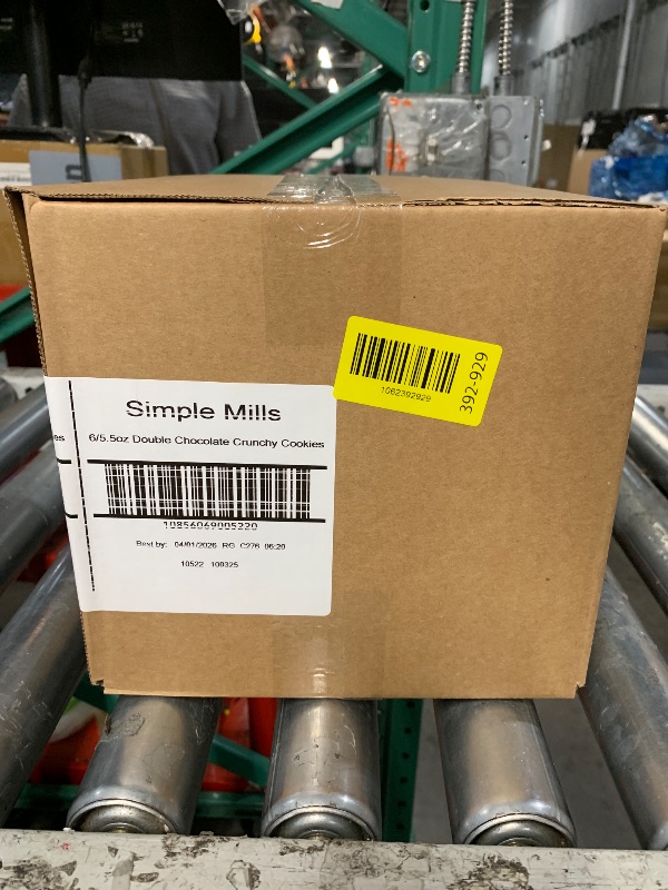 Photo 1 of ***BEST BY: 04/01/2026*** Simple Mills Almond Flour Crunchy Cookies, Double Chocolate Chip - Gluten Free, Vegan, Healthy Snacks, Made with Organic Coconut Oil, 5.5 Ounce (Pack of 6)