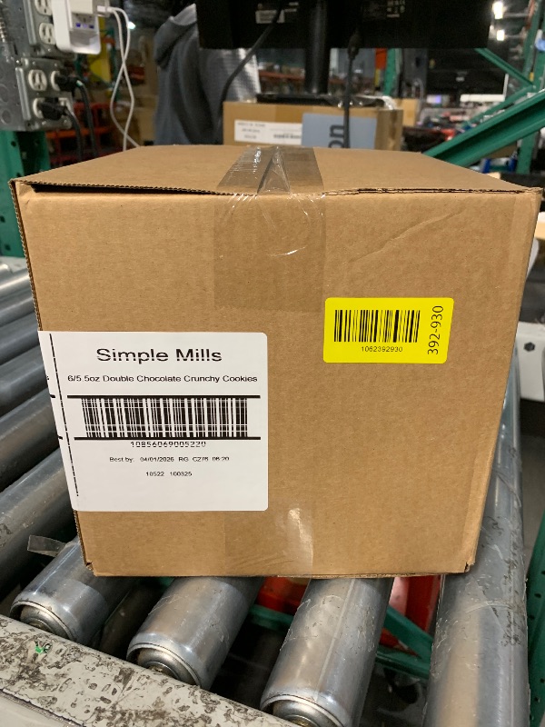 Photo 1 of ***BEST BY: 04/01/2026*** Simple Mills Almond Flour Crunchy Cookies, Double Chocolate Chip - Gluten Free, Vegan, Healthy Snacks, Made with Organic Coconut Oil, 5.5 Ounce (Pack of 6)