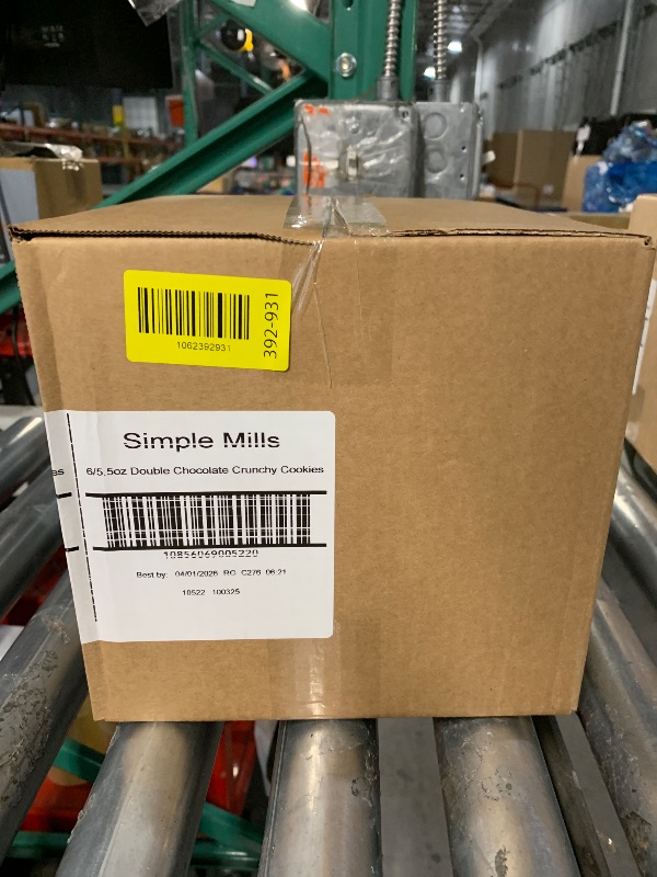 Photo 1 of ***BEST BY: 04/01/2026*** Simple Mills Almond Flour Crunchy Cookies, Double Chocolate Chip - Gluten Free, Vegan, Healthy Snacks, Made with Organic Coconut Oil, 5.5 Ounce (Pack of 6)