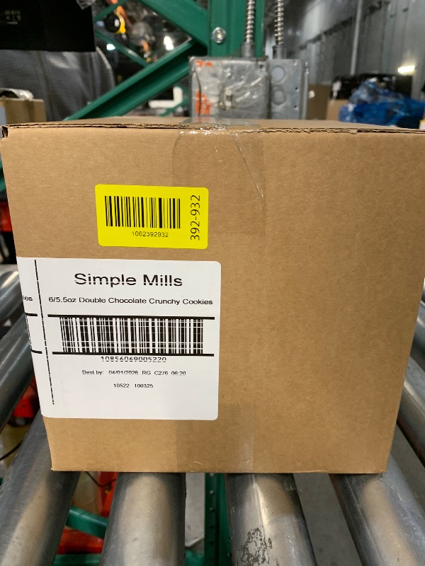 Photo 1 of ***BEST BY: 04/01/2026*** Simple Mills Almond Flour Crunchy Cookies, Double Chocolate Chip - Gluten Free, Vegan, Healthy Snacks, Made with Organic Coconut Oil, 5.5 Ounce (Pack of 6)