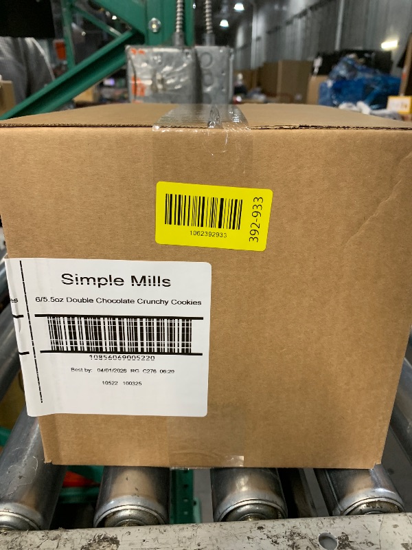 Photo 1 of ***BEST BY: 04/01/2026*** Simple Mills Almond Flour Crunchy Cookies, Double Chocolate Chip - Gluten Free, Vegan, Healthy Snacks, Made with Organic Coconut Oil, 5.5 Ounce (Pack of 6)
