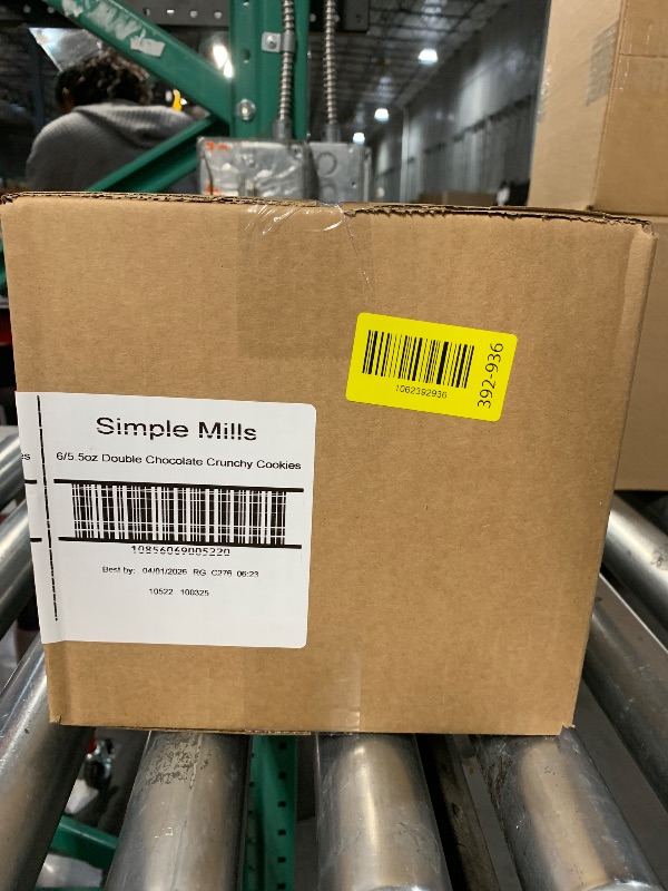 Photo 1 of ***BEST BY: 04/01/2026*** Simple Mills Almond Flour Crunchy Cookies, Double Chocolate Chip - Gluten Free, Vegan, Healthy Snacks, Made with Organic Coconut Oil, 5.5 Ounce (Pack of 6)