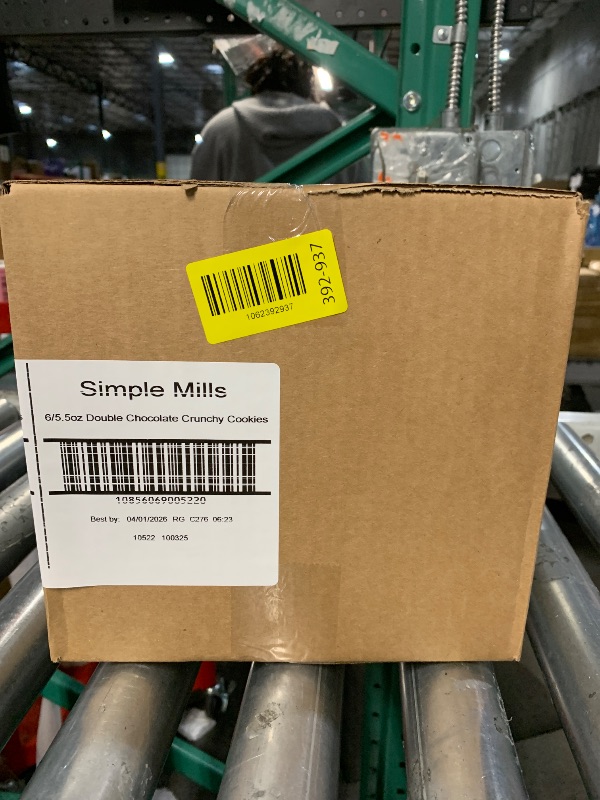 Photo 1 of ***BEST BY: 04/01/2026*** Simple Mills Almond Flour Crunchy Cookies, Double Chocolate Chip - Gluten Free, Vegan, Healthy Snacks, Made with Organic Coconut Oil, 5.5 Ounce (Pack of 6)