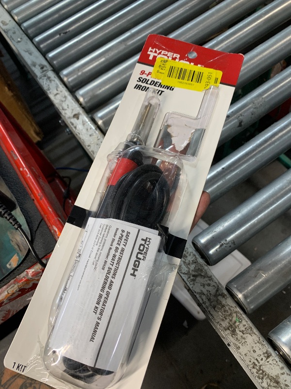 Photo 1 of ***MISSING PARTS***
Hyper Tough 9-Piece 60-Watt Soldering Iron Kit 80420