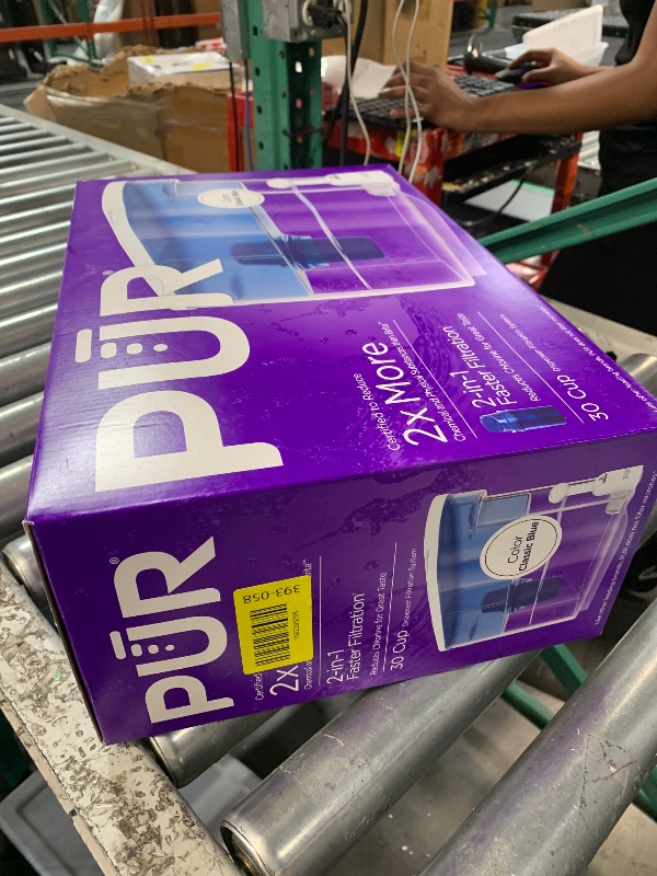 Photo 1 of ***DAMAGED - SEE NOTES/PICTURES***
PUR 30 Cup Dispenser Filtration System Water Filter Dispenser for Fridge Blue/White DS1800Z