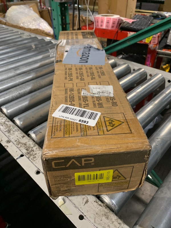 Photo 1 of ***DUMBBELL STORAGE RACK ONLY***(PARTIAL SET)
CAP 150 LB Rubber Coated Hex Dumbbell Hand Weight Set with Vertical Storage Rack - Chrome Handle | Black Rack