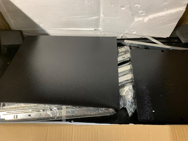 Photo 1 of ***DAMAGED - SEE NOTES/PICTURES***Garvee 3 Drawer File Cabinet with Lock,Heavy Duty Vertical Filing Cabinets for Home Office, Metal Steel Storage Cabinet for Letter/Legal Size File, Assembly Required