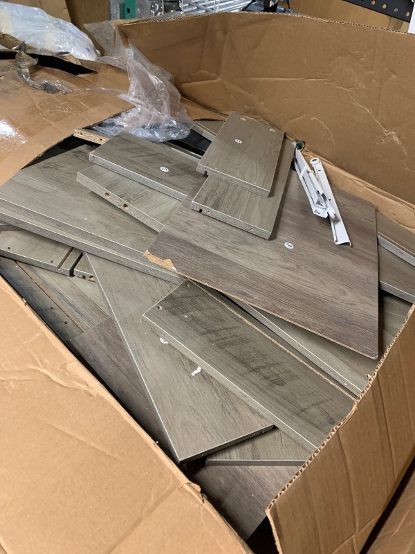 Photo 1 of ***DAMAGED - SEE NOTES/PICTURES***GarveeHome 7 Dresser for Bedroom, 55" Wide Dresser, Freestanding Horizontal Drawer with Storage, Wooden Closet Chest Storage for Living Room, Hallway, Entryway, Ash Grey