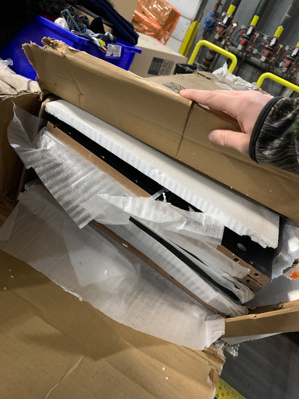 Photo 1 of (missing sold as parts/assembly required) Ball & Cast 4-Piece Wall Unit Entertainment Center with Bookshelf for TVs Up to 70",Versatile Retro Entertainment Wall Unit TV Stand W/Adjustable Shelf,Mid-Century Media Console for Living Room,Black