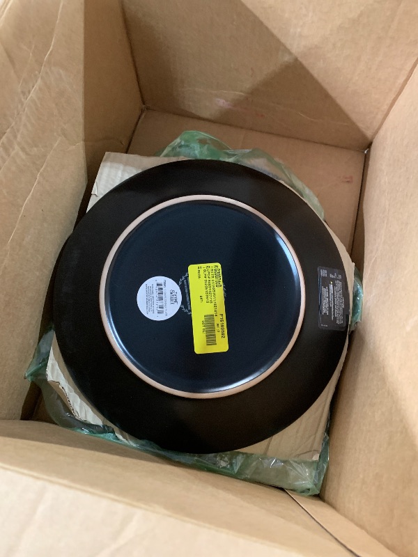 Photo 1 of ***STOCK PHOTO FOR REFERENCE ONLY***JUKFITA 8 Inch Dinner Plates, Matte Black Ceramic Plates Set of 3, Scratch, Microwave & Dishwasher Safe