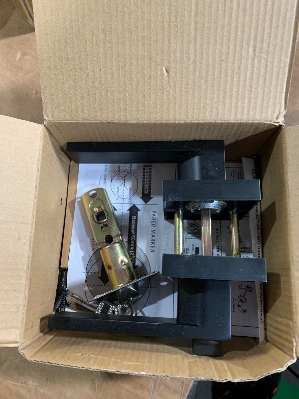 Photo 1 of ***ONLY ONE***
JO.KO Entry Door Lock Set, Square Door Lever for Bedroom, Passage Door Privacy Locking Interior/Exterior Entry Door Knob/Heavy Duty