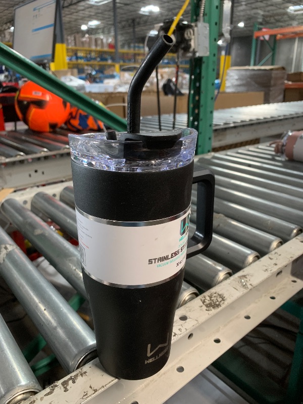 Photo 1 of ***DAMAGED - SEE NOTES/PICTURES***30oz. Double Wall Stainless Steel Tumbler W/ Handle - Black