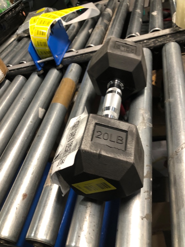 Photo 1 of ****ONLY ONE****BalanceFrom Rubber Encased Hex Weights Dumbbells Set, Cast Iron Hand Weights with Anti-Slip Grip for Home Gym Strength Training 25LB