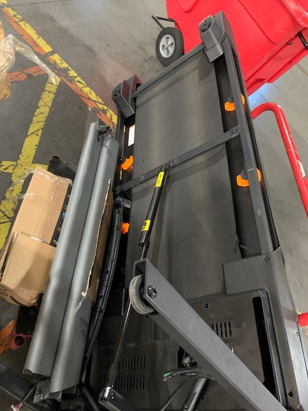 Photo 1 of *** ITEM IS DAMAGED/SELL FOR PARTS***
***TRUCK/TRAILER PICKUP ONLY***
NordicTrack T 6.5 S; Treadmill for Running and Walking with 5” Display and SpaceSaver Design