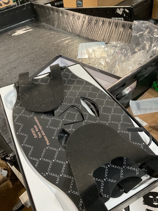 Photo 1 of ***FACTORY SEALED***Red Light Photon Facial & Neck Mask with Remote Control, 7 Custom Modes with Infrared, Portable & Rechargeable with Timer for Home Use, 850nm Infrared & Red Light Masks, Black