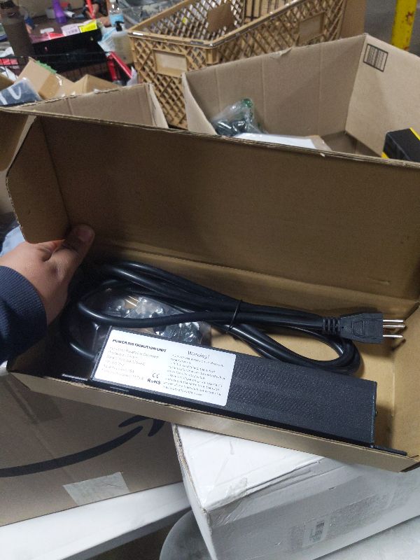 Photo 1 of 10 inch Rack PDU-1U (4 Rear Outlets),10" inch Rack Power Strip with Protection (125V/15A 6ft Cable),Rack Mount Power Distribution Unit for 10" Mini Server Rack Accessories,Network Cabinets/Rack/Self