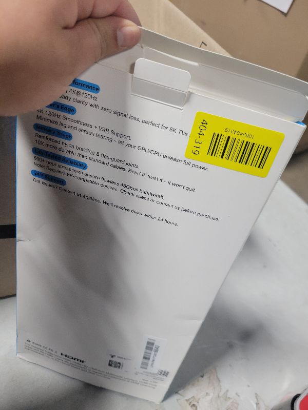 Photo 1 of 10K 8K HDMI 2.1 Cable 2-Pack 6.6FT, Highwings Certified 48Gbps Ultra High Speed Slim HDMI Cord,Support 4K@120Hz 8K@60Hz, HDCP 2.2&2.3, Dynamic HDR,eARC,DTS:X, Compatible with Roku TV/HDTV/PS5/Blu-ray