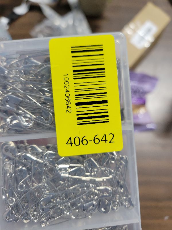 Photo 1 of  Safety Pins, Assorted Size Bulk Silver Sewing Pins, Small & Large Heavy Duty Safety Pins for Clothes, Sewing, Art Crafts Supplies, Rust-Resistant Nickel Plated Steel
Amazon's Choice
