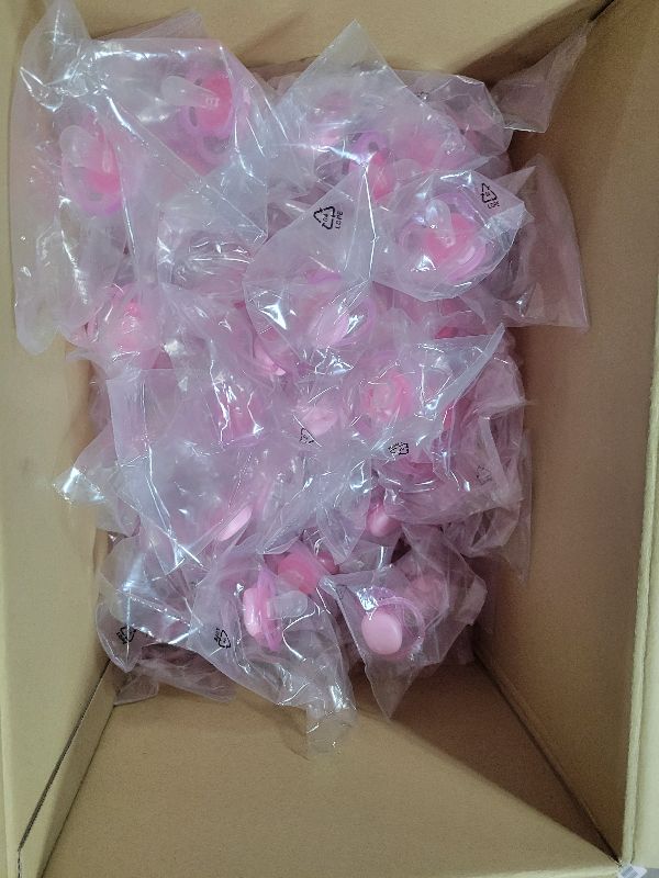 Photo 1 of  Jollypop Pacifier for Newborns & Up, USA Made, Natural Shaped Orthodontic Binky, Lovingly Shared in NICUs & Hospitals Worldwide, Medical-Grade 100% BPA-Free - 0-3 Months - Pink - 100 pcs 