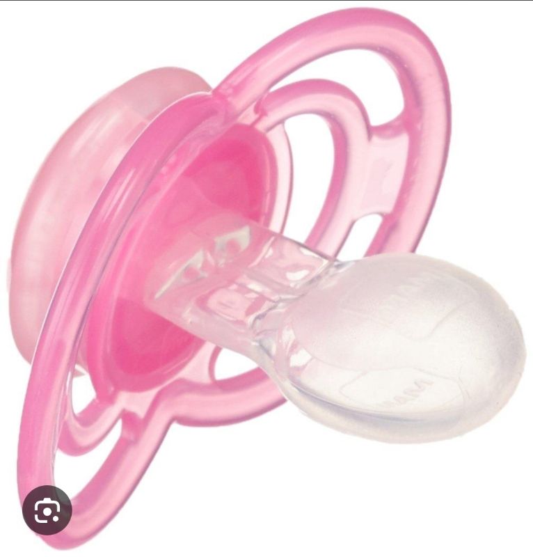 Photo 1 of  Jollypop Pacifier for Newborns & Up, USA Made, Natural Shaped Orthodontic Binky, Lovingly Shared in NICUs & Hospitals Worldwide, Medical-Grade 100% BPA-Free - 0-3 Months - Pink - 100 pcs 