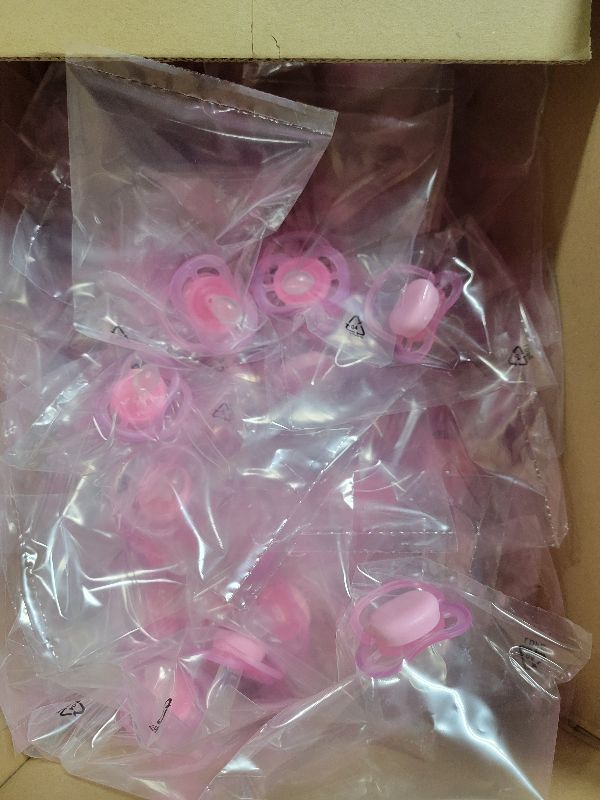Photo 1 of  Jollypop Pacifier for Newborns & Up, USA Made, Natural Shaped Orthodontic Binky, Lovingly Shared in NICUs & Hospitals Worldwide, Medical-Grade 100% BPA-Free - 0-3 Months - Pink - 100 pcs 