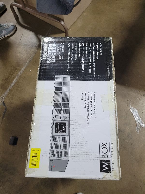 Photo 1 of 1500VA Rack Tower UPS 120V 15A SINE Wave Output 8 Outlets (Battery/Surge Protection Transfer Time 4ms 2U Rack/Tower Convertible Warranty 24 Months