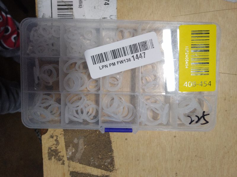 Photo 1 of 225 PCS VMQ Grade Silicone O Ring Assortment Rubber Silicone Seal Kit 15 Different Sizes o-Ring, Metric Sizes from 6 mm O.D. to 20 mm O.D.