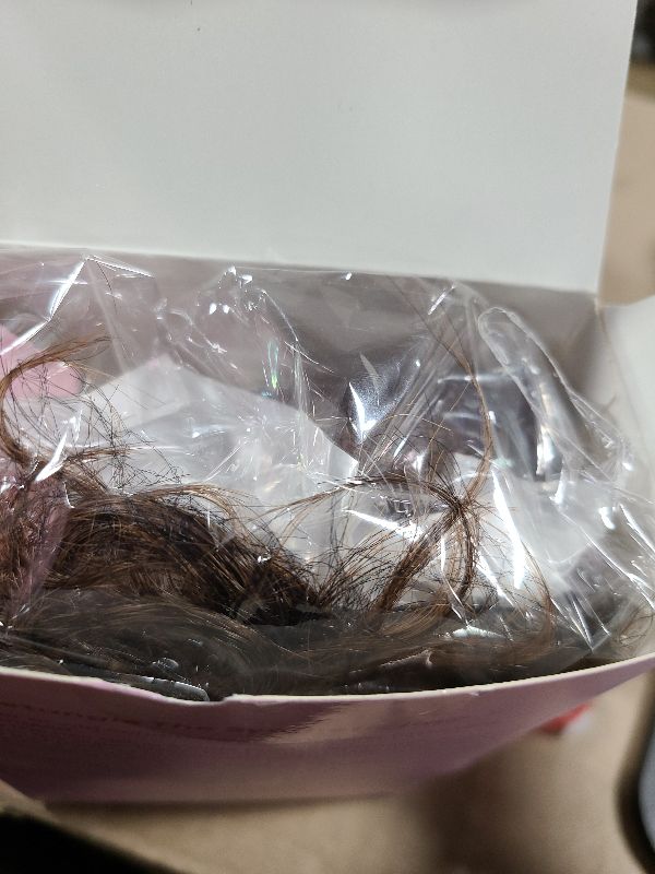 Photo 1 of 12 Inch Clip in Ponytail, Claw Clip Ponytail Extension, Curly Pony Tails Hair Extensions, Natural Synthetic Hair Extensions Ponytail, Clip On Ponytails for Women (Color: Brown Mix Orange Brown)