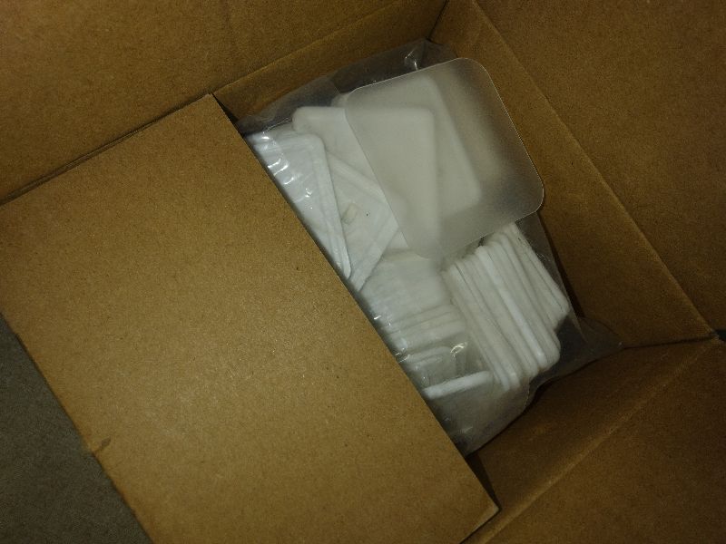 Photo 1 of 100 Sets Square Button Parts?Fridge Magnet Button Maker Supplies for Square-Shaped Badge Maker Machine 50mm?Including Metal Cover, Plastic Back Cover, Clear Film,