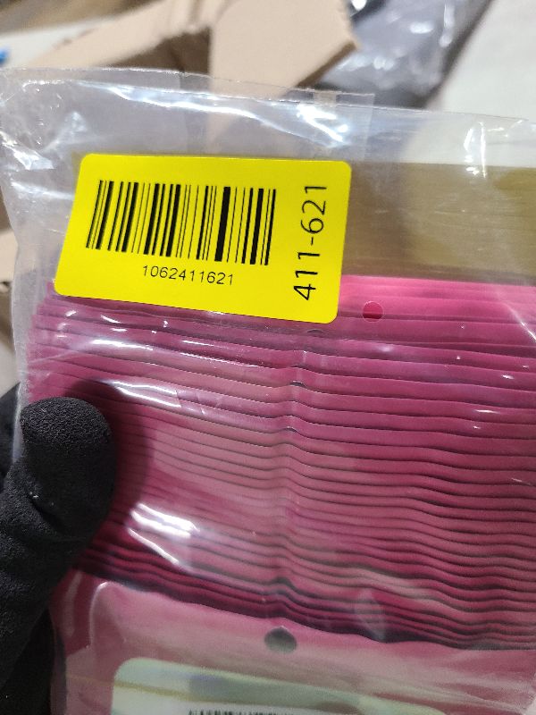 Photo 1 of 100 Holographic Gradient Mylar Bags with Clear Window, Resealable Zip Pouch, Packaging Party Sample Bags (Hot Pink&Orange, 4.7x7.8 Inch)