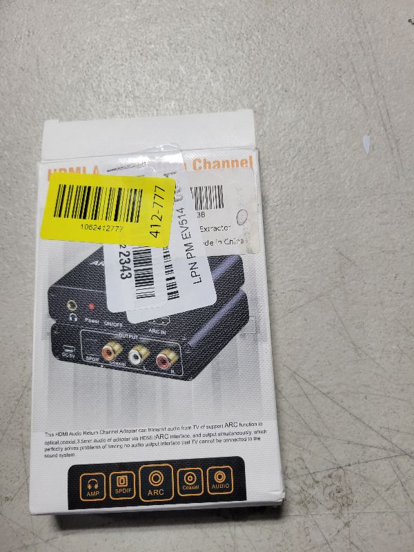 Photo 1 of 192KHz HDMI ARC Audio Extractor Adapter with Optical SPDIF, Coaxial, 3.5mm L/R, RCA Stereo, HDMI ARC to RCA Optical Audio Adapter for HDTV, Soundbar, Amplifier