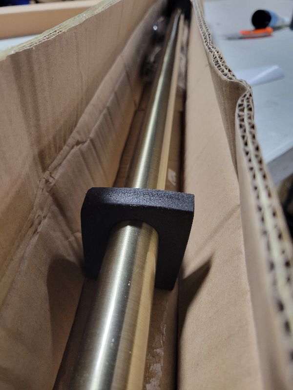 Photo 1 of 1 1/8 Inch Diameter Curtain Rods 36 to 72 Inches(3-6ft), Telescoping Heavy Duty Large Drapery Rod with Adjustable Aluminum Alloy Bracket, Solid End Caps for Windows Patio Decoration, Antique Bronze