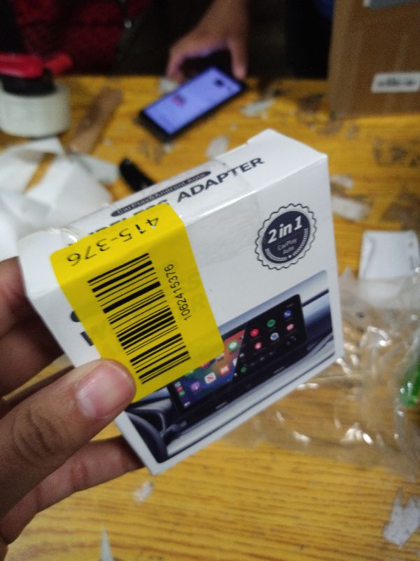 Photo 1 of 2-in-1 Wireless CarPlay Adapter Support Apple CarPlay & Android Auto, Mini Bluetooth USB A & USB C Dongle Convert Wired to Wireless Compatible with iPhone & Android