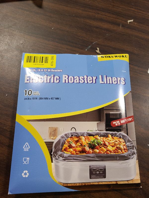 Photo 1 of 10 ×Electric Roaster Liners 34 x 18 Inch Disposable Roaster Liners Fits 16, 18, 22 Quarts Roasters, Roasting Pan Liners Cooking Bags for Immediate Cleanup