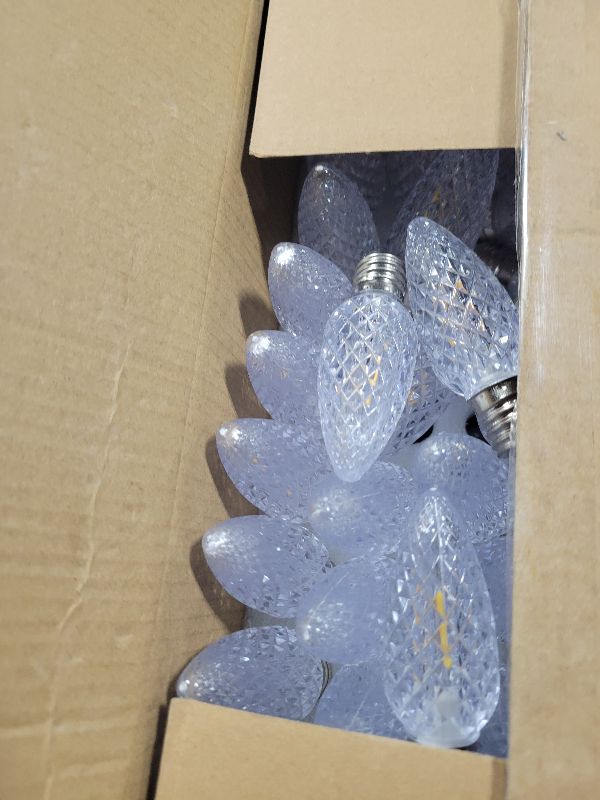 Photo 1 of 100 Pack C9 Christmas Lights LED Replacement Bulbs, Shatterproof & Waterproof Plastic C9 Led Bulbs for Outdoor String Lights, E17 Base, 0.6W Equivalent to 7W, 2700K, 50 Lumens Holiday Decoration