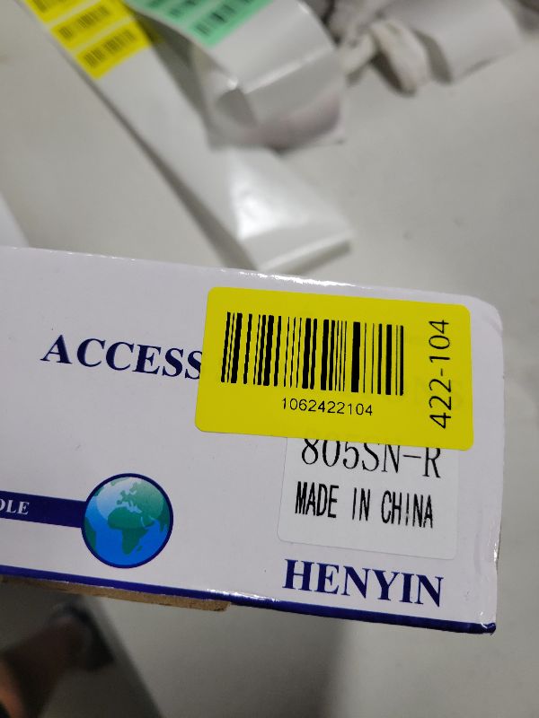 Photo 1 of 1 Pack of HENYIN Wave Lever Keyed Entry Door Lock/Door Knob Hardware Handle and Closet Lockset, Silver Color, with Key,Right Hand(805SN-R)