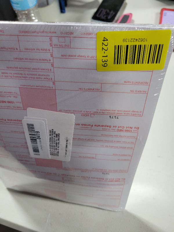 Photo 1 of 1099 NEC Tax Forms 2025 with Envelopes, 4 Part 15 Pack Tax Forms Kit and 15 Self-Seal Envelopes –Great for QuickBooks and Accounting Software, Value Pack for Business - Made in The USA - 15-Pack