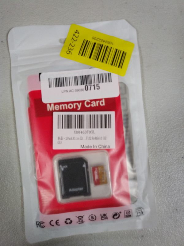 Photo 1 of 2 Pack TF Card 32GB with Adapter, High Speed Memory Card, UHS-I C10 A1 Memory TF Card for Tablet/Mobile Phone/Camera/Car Audio/Game Console (TF162 Red Gold 32GB)