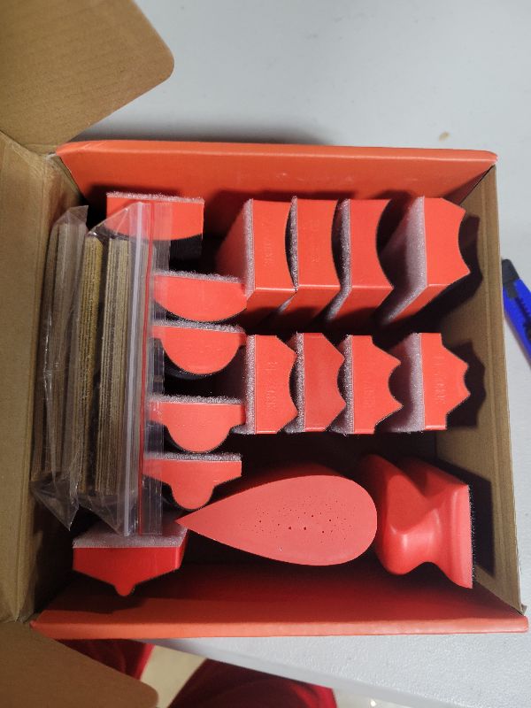 Photo 1 of 16pcs Hook and Loop Sanding Block Kit with 40pcs Sandpaper Sheets,Interchangeable Assorted Contoured Profile Sanding Pad Tools Set,Hand Sand Chassis for Wood Furniture,Auto Paint and DIY Crafts