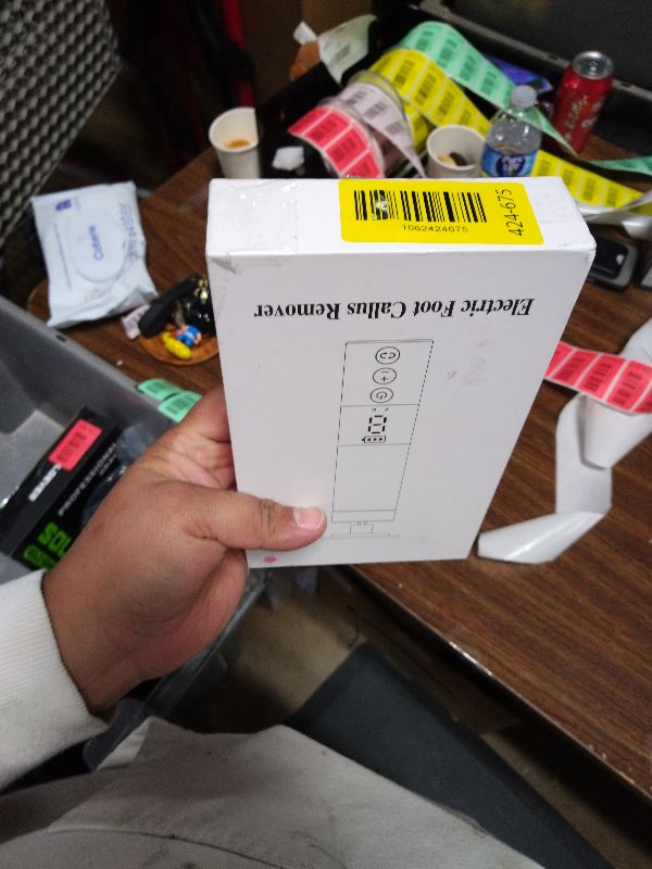 Photo 1 of 2 in 1 Electric Foot Callus Remover, USB Rechargeable Electric Foot File Grinder with 80/120 Grit Sandpaper Discs and Digital Display, Cordless Aluminum Pedicure Tools for Feet,Nail Care,Dead Skin