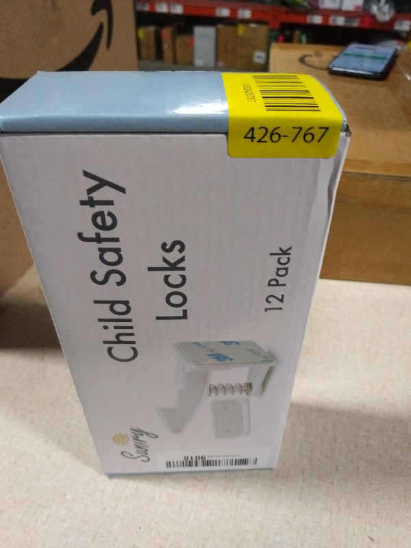 Photo 1 of 12 Pack Cabinet Locks Child Safety | Baby Safety Cabinet Locks NO Drilling 3M Adhesive Baby Proof Drawer Lock Child proofing cabinets latches for Kids Latch for Drawers & Door Child Safety Locks